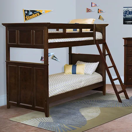 Twin/Twin Bunk Bed with Panel Detailing